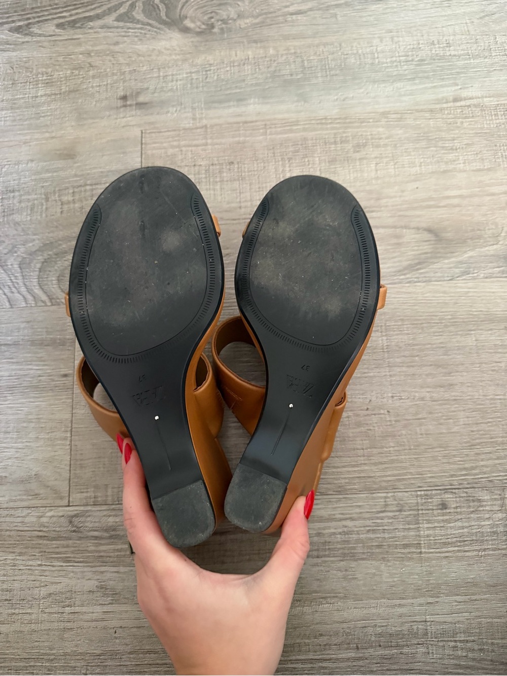 Zara SRPLS Collection Studded Wedge Slides - Picture 3 of 3
